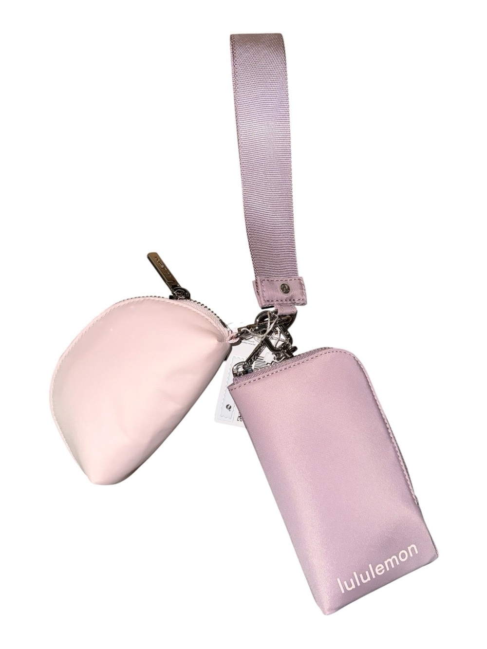 Lululemon Dual Pouch Wristlet Wallet Large Pouch Lotus Lavender Pink Pearl NWT
